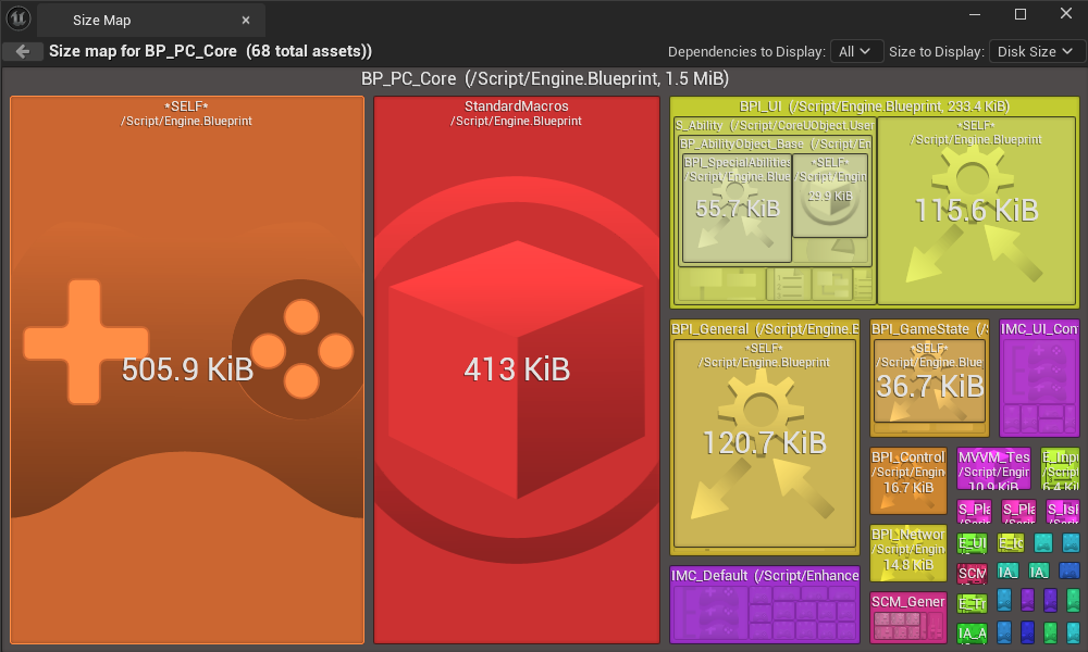 Player controller size map